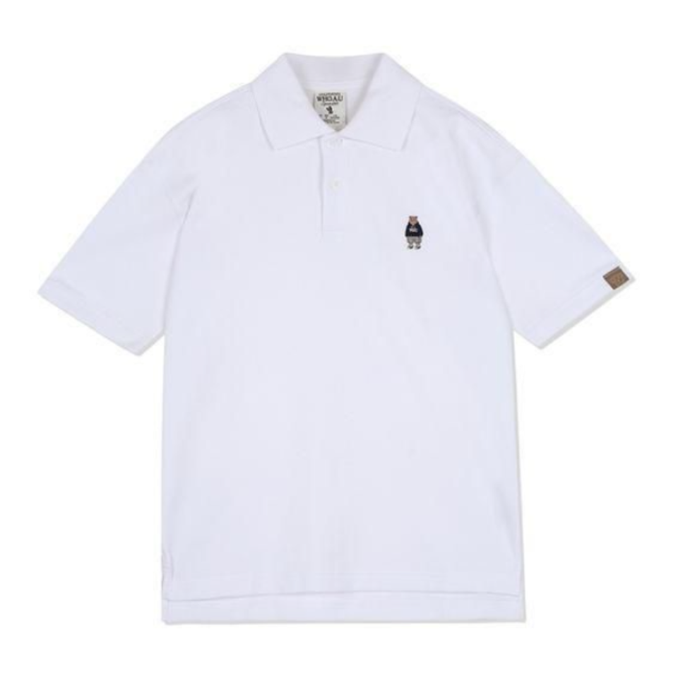 Áo polo Whoau Steve Short Sleeve Collar T-Shirt WHHAC2414U Ivory