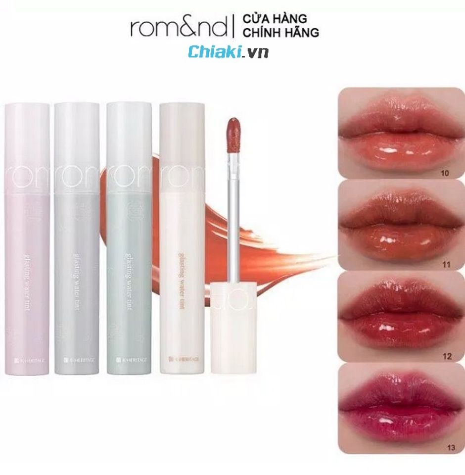 Bảng m&agrave;u son Romand Hanbok Glasting Water Tint ngọt ng&agrave;o