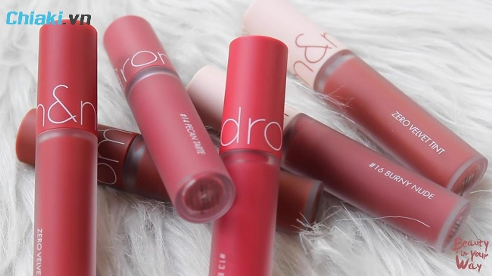 Bảng m&agrave;u son Romand Zero Velvet Tint (dạng kem)