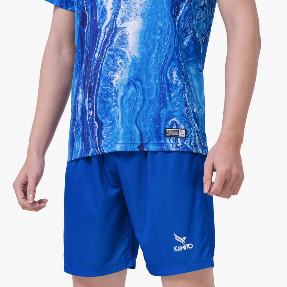 Bộ quần áo bóng đá Kamito Lightning chất thun mềm, thoáng khí (màu xanh dương)