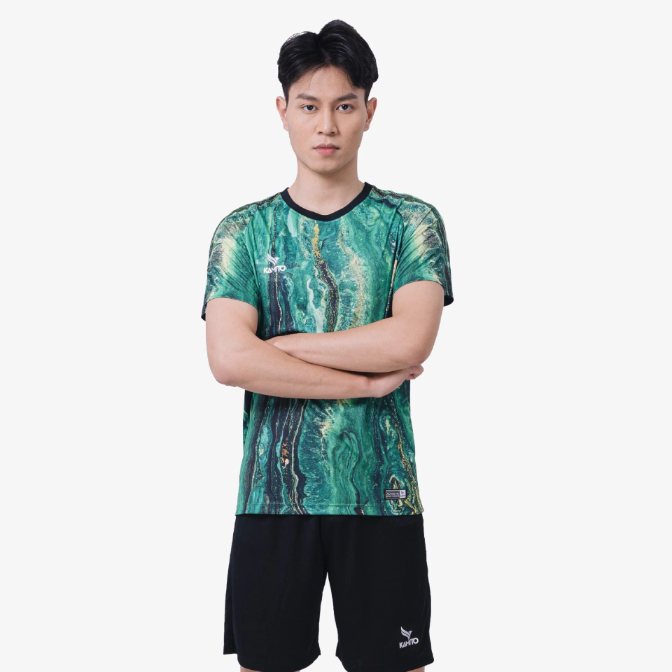 Bộ quần áo bóng đá Kamito Lightning chất thun mềm, thoáng khí (màu xanh rêu)