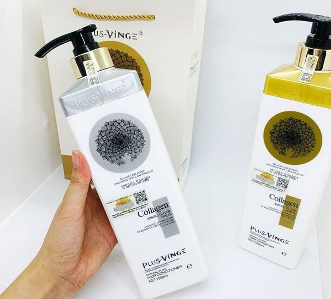 Cặp Dầu Gội mọc tóc Plus Vinge Collagen