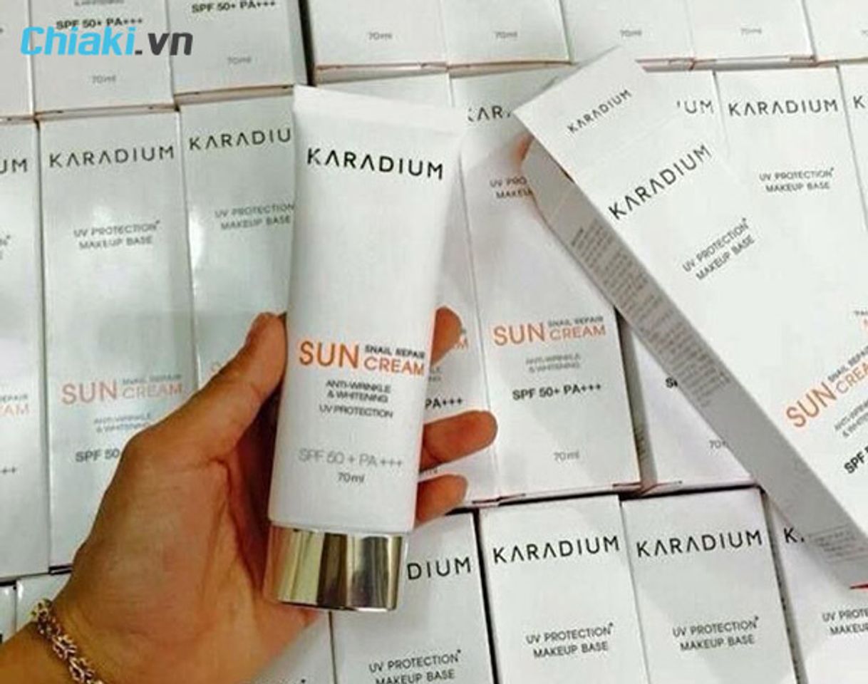 ph&acirc;n biệt kem chống nắng karadium thật giả
