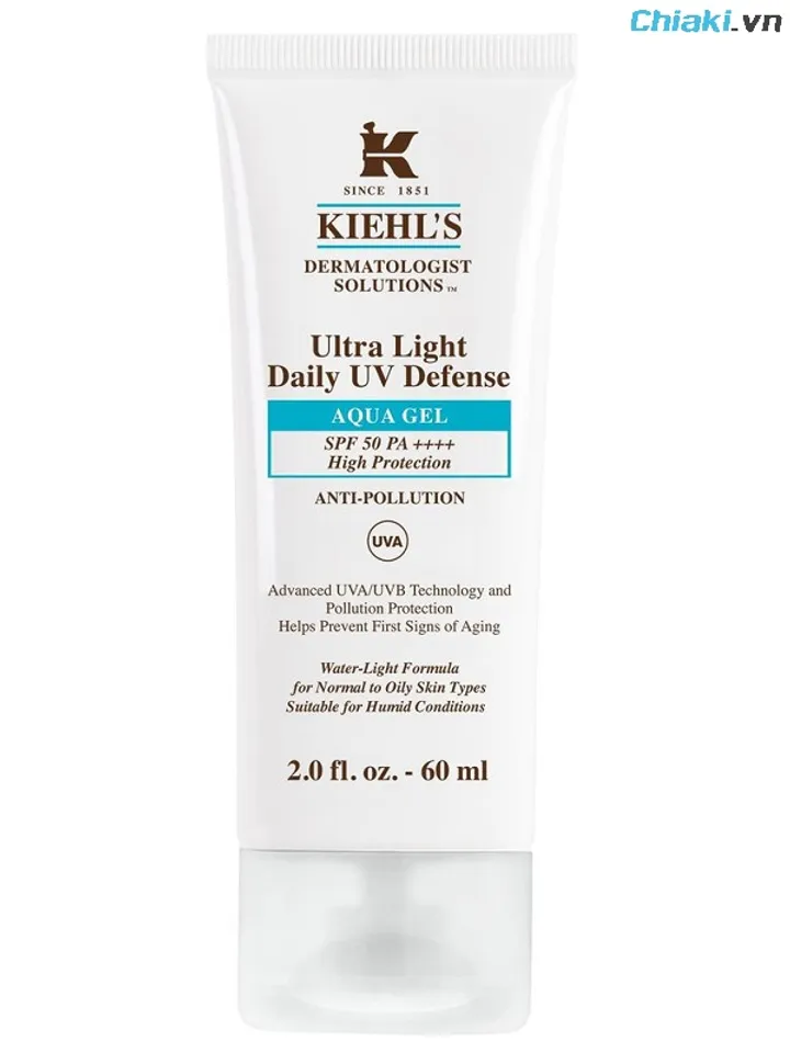 Kem kháng nắng nóng Kiehl’s Ultra Light Daily UV Defense Aqua Gel SPF 50 PA++++