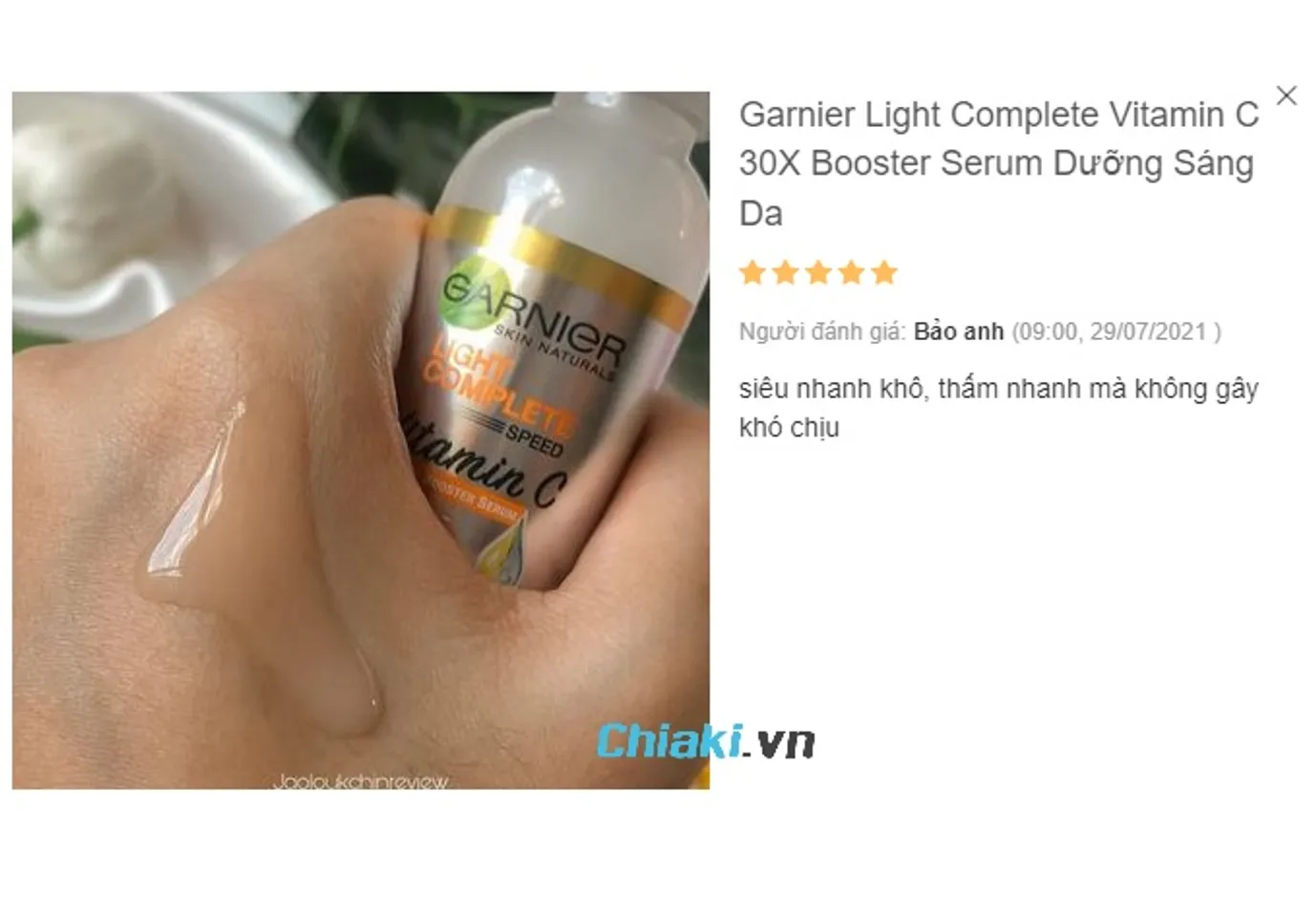 Review Garnier Light Complete Vitamin C 30X Booster Serum