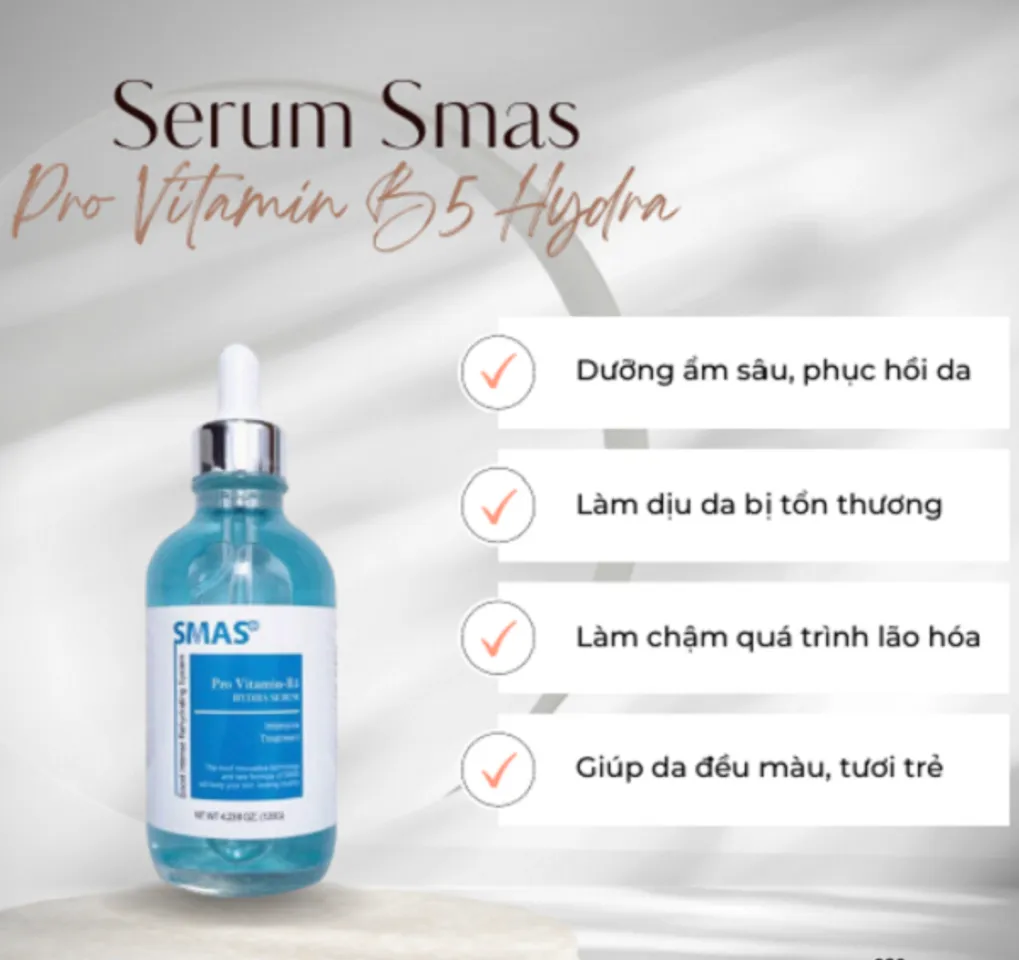 công dụng Serum Smas Pro Vitamin B5 Hydra 120g 