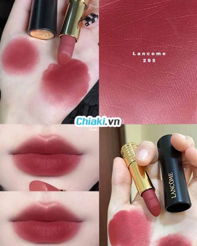 Son m&agrave;u hồng đỏ gạch Lancome 295 Cafe Parisien