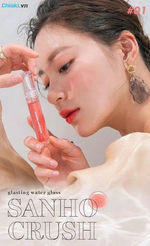 Chất son Romand Glasting Water Gloss trong suốt