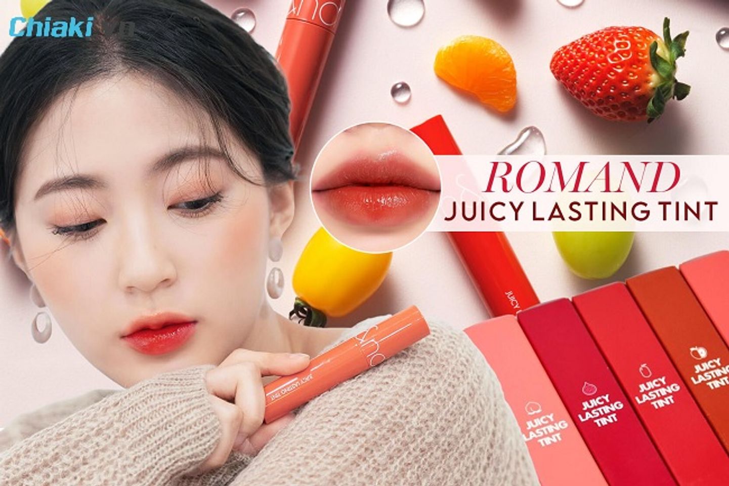Son Romand Juicy Lasting Tint c&oacute; chất son mỏng