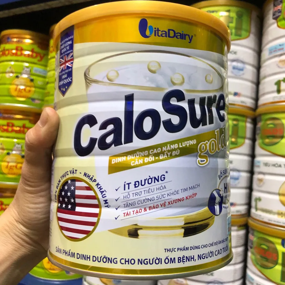 Sữa Calosure Gold 900g ít đường hỗ trợ cải thiện sức khỏe cho người cao tuổi