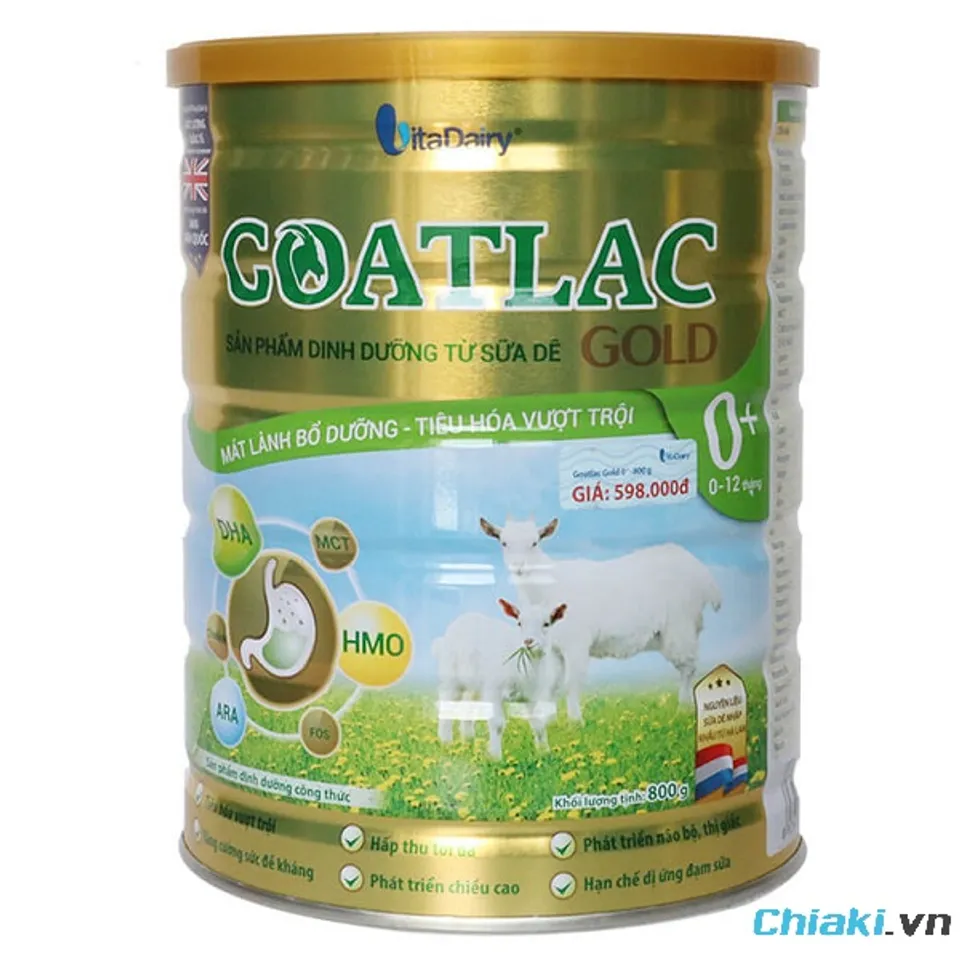 Sữa dê Goatlac Gold 0+ mang lại trẻ con kể từ 0 – 12 tháng