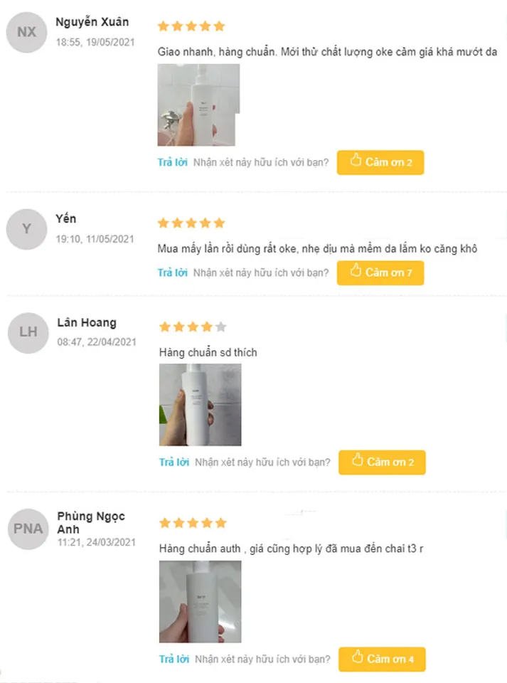 đánh giá của người dùng về sữa rửa mặt Huxley Cleansing Gel