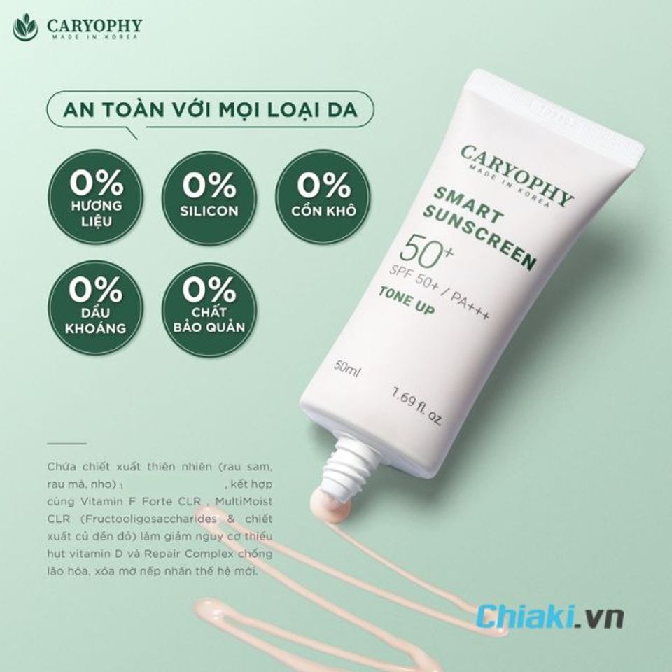 th&agrave;nh phần kem chống nắng Caryophy Tone Up