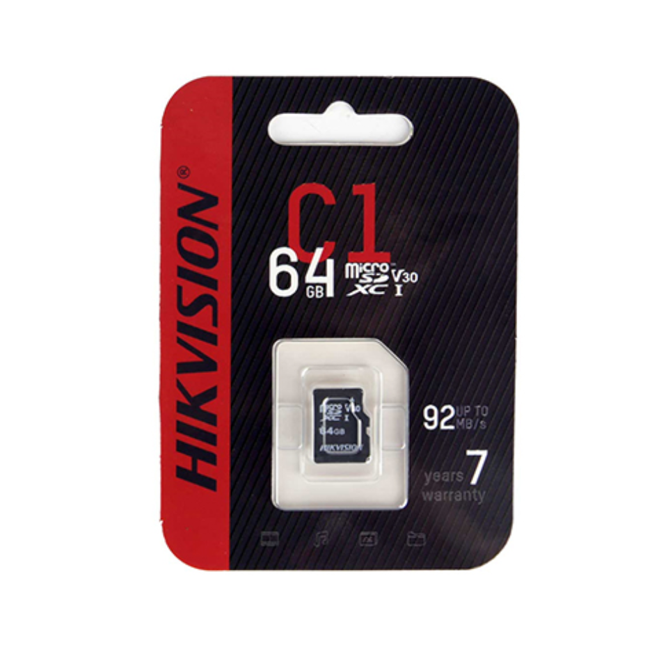 Thẻ nhớ Micro SD Hikvision Class 10 tốc độ 92Mb/s dung lượng 64GB