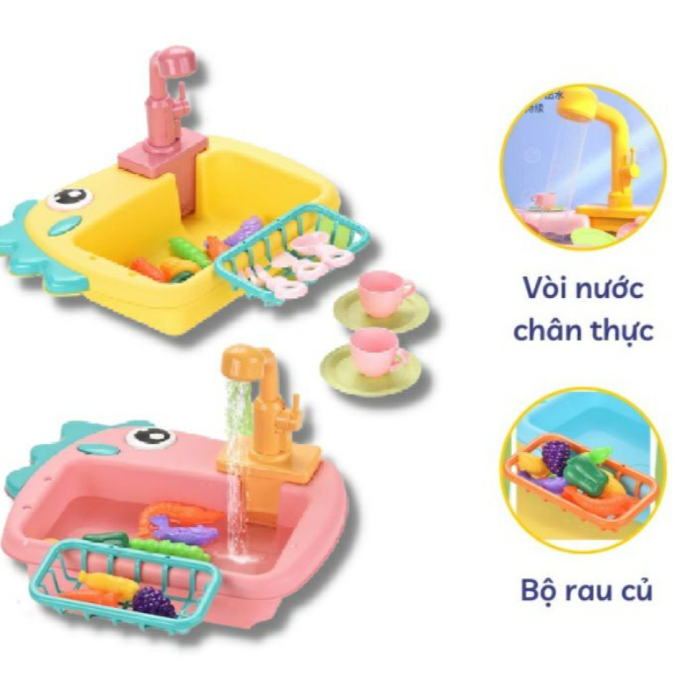 Bộ đồ chơi đa năng có vòi nước chảy thực kích thích sự thích thú của bé, tránh nhàm chán khi chơi