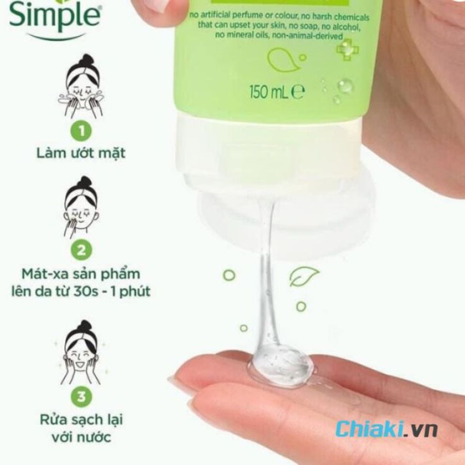 C&aacute;ch sử dụng sữa rửa mặt Simple