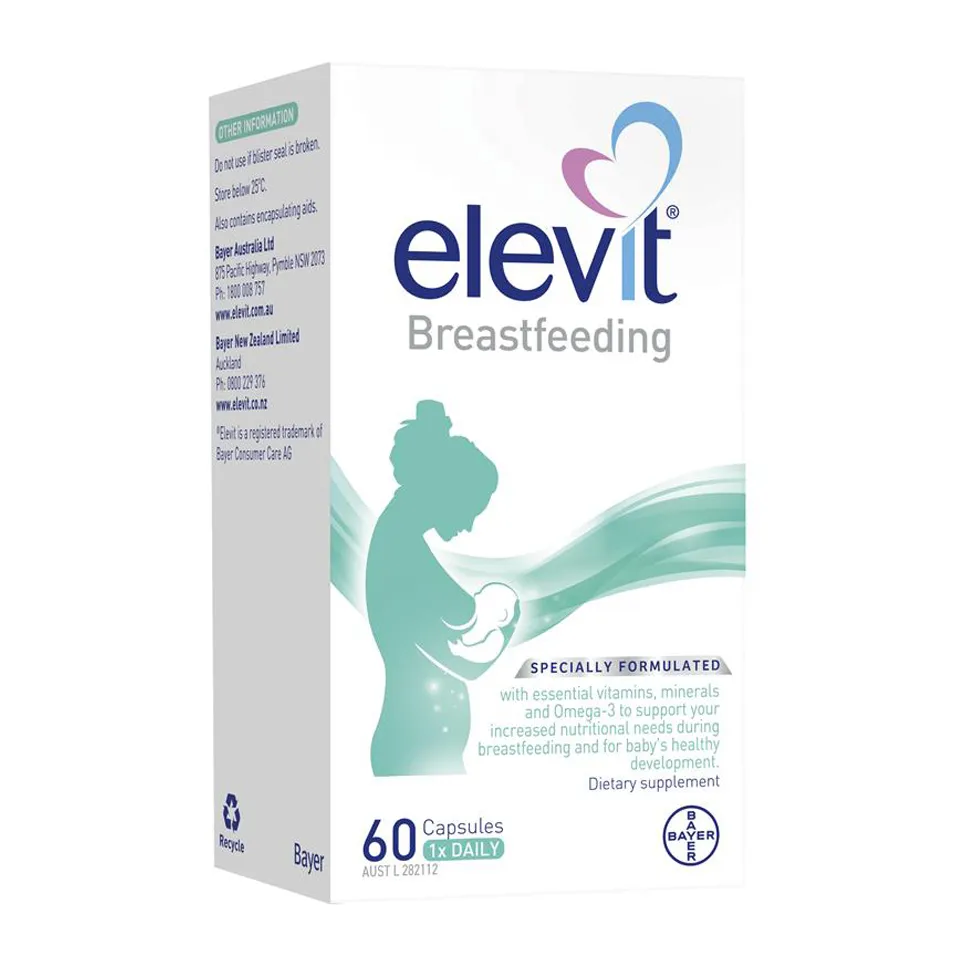 Elevit sau sinh elevit breastfeeding mẫu mới 60 viên