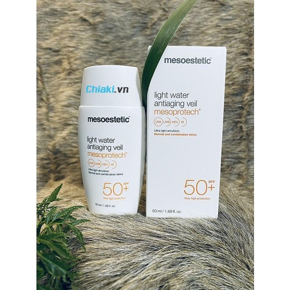 Review kem chống nắng Mesoestetic Light Water Antiaging Veil SPF 50+
