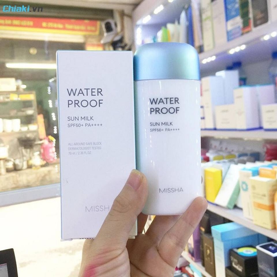 Kem chống nắng Missha Waterproof chống nước m&agrave;u xanh dương SPF50+ / PA+++