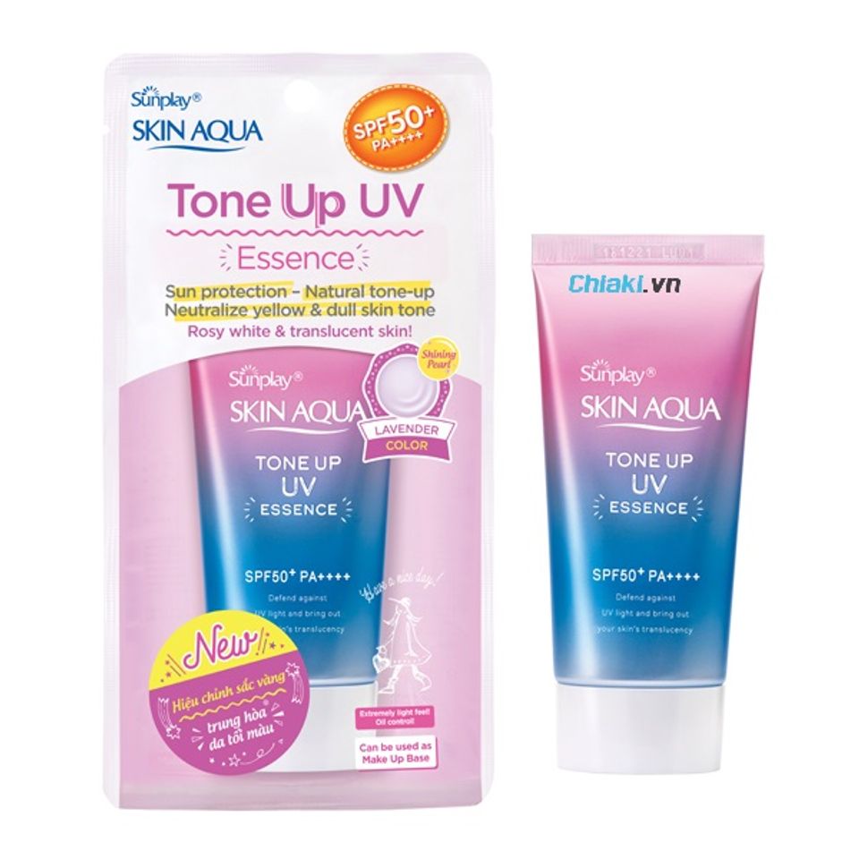 Kem chống nắng SPF 50 của Nhật Sunplay Skin Aqua Tone Up UV Essence