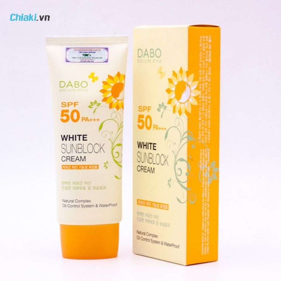 Kem kháng nắng và nóng Dabo White Sunblock Cream SPF 50 PA+++