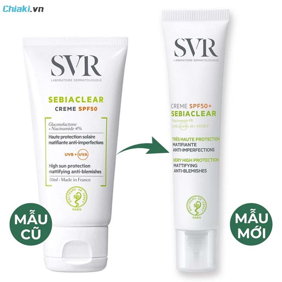 Kem chống nắng SVR cho da dầu mụn Sebiaclear Creme SPF 50