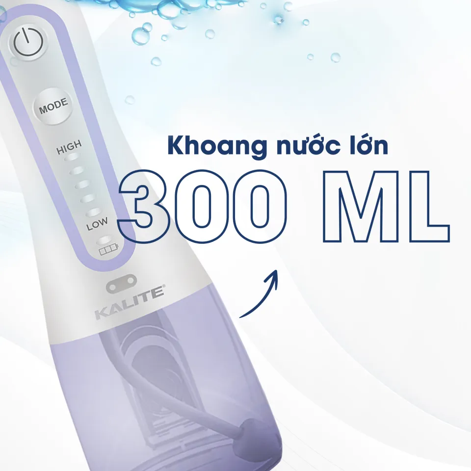 Máy tăm nước cầm tay Kalite KHF06 hỗ trợ làm sạch răng miệng hiệu quả 