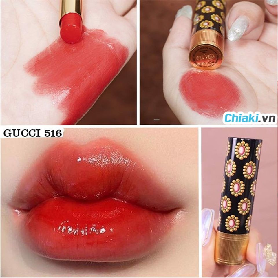son Gucci Rouge De Beaut&eacute; Brillant 516 Margaret Ruby