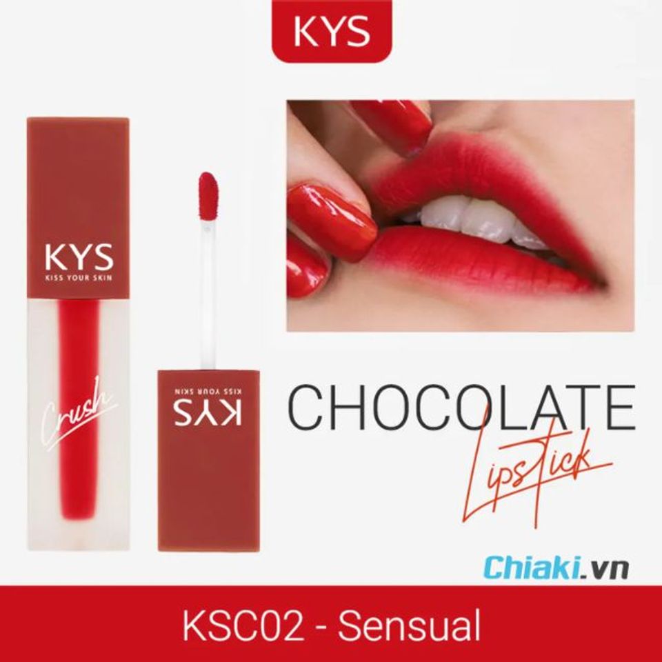 Son kem KYS m&agrave;u đỏ lạnh