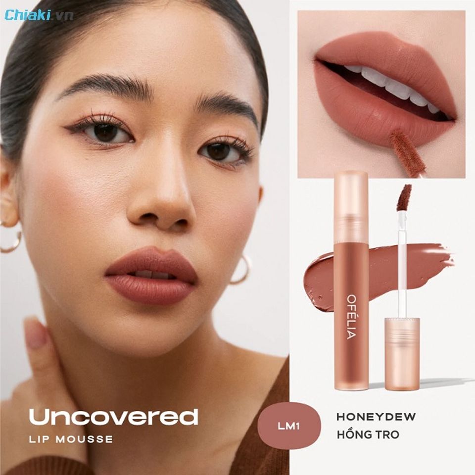 Son m&agrave;u cam nude OFELIA uncovered lip mousse m&agrave;u LM1