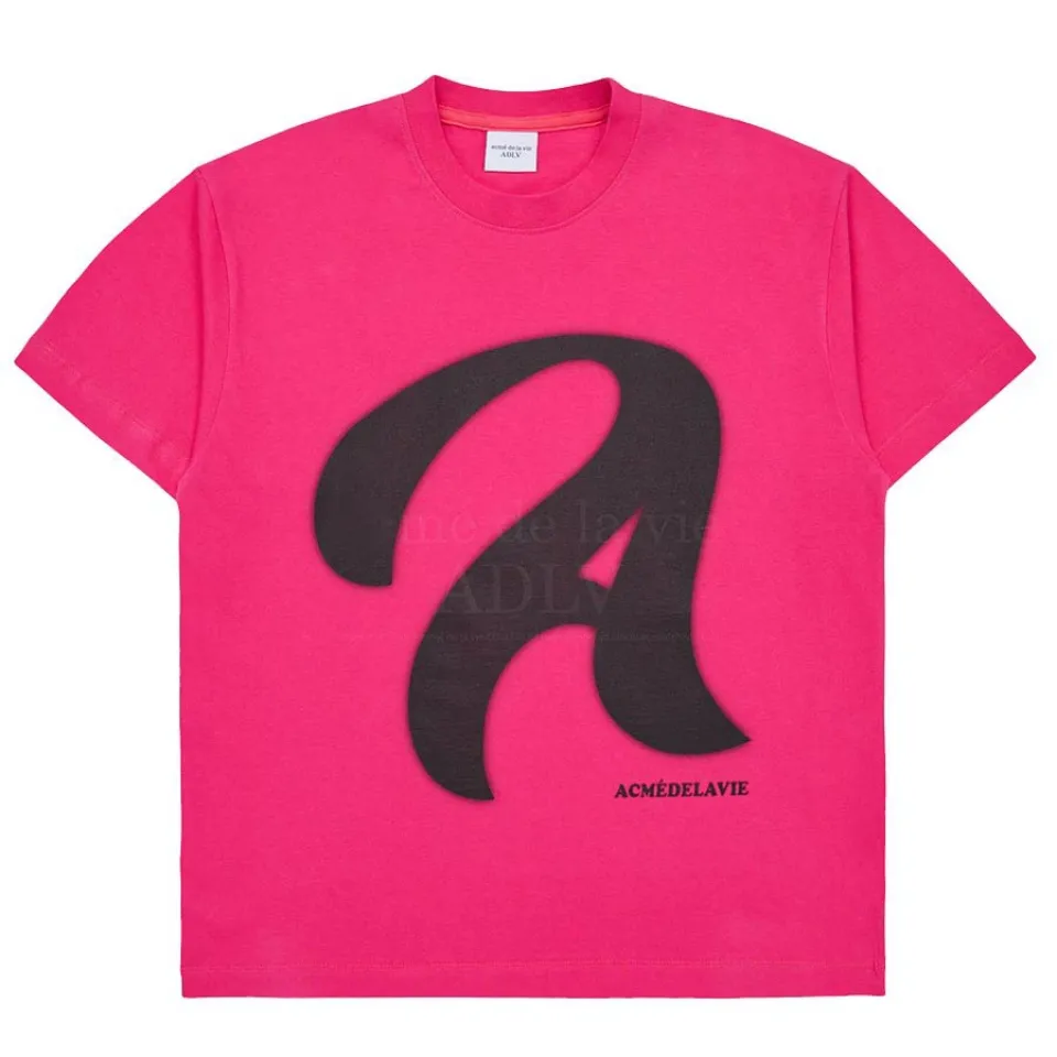 Áo thun Acmé De La Vie ADLV A Stencil Logo Short Sleeve T-Shirt Pink