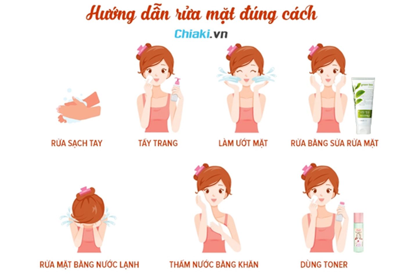Quy tr&igrave;nh rửa mặt với sữa rửa mặt The Face Shop