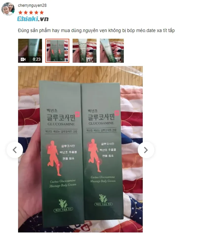Review gel lạnh Hàn Quốc từ người mua Chiaki