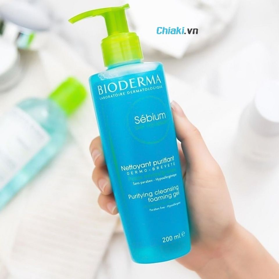 Sữa rửa mặt Bioderma cho da dầu mụn Sebium Foaming Gel