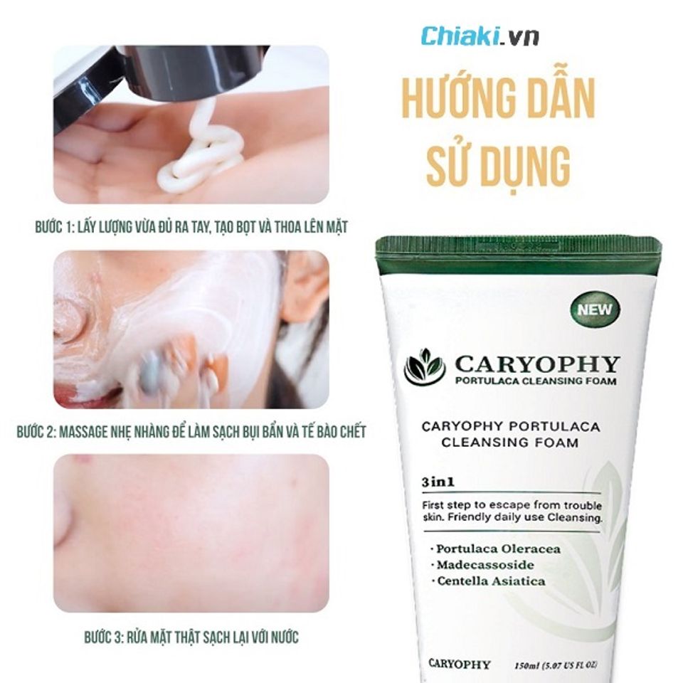 Hướng dẫn sử dụng sữa rửa mặt Caryophy hiệu quả