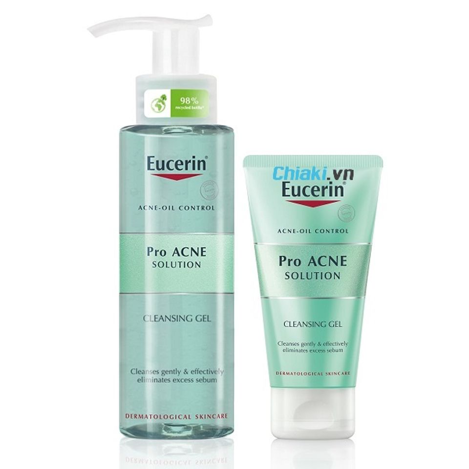 Review sữa rửa mặt Eucerin cho da dầu mụn Pro Acne Solution Cleansing