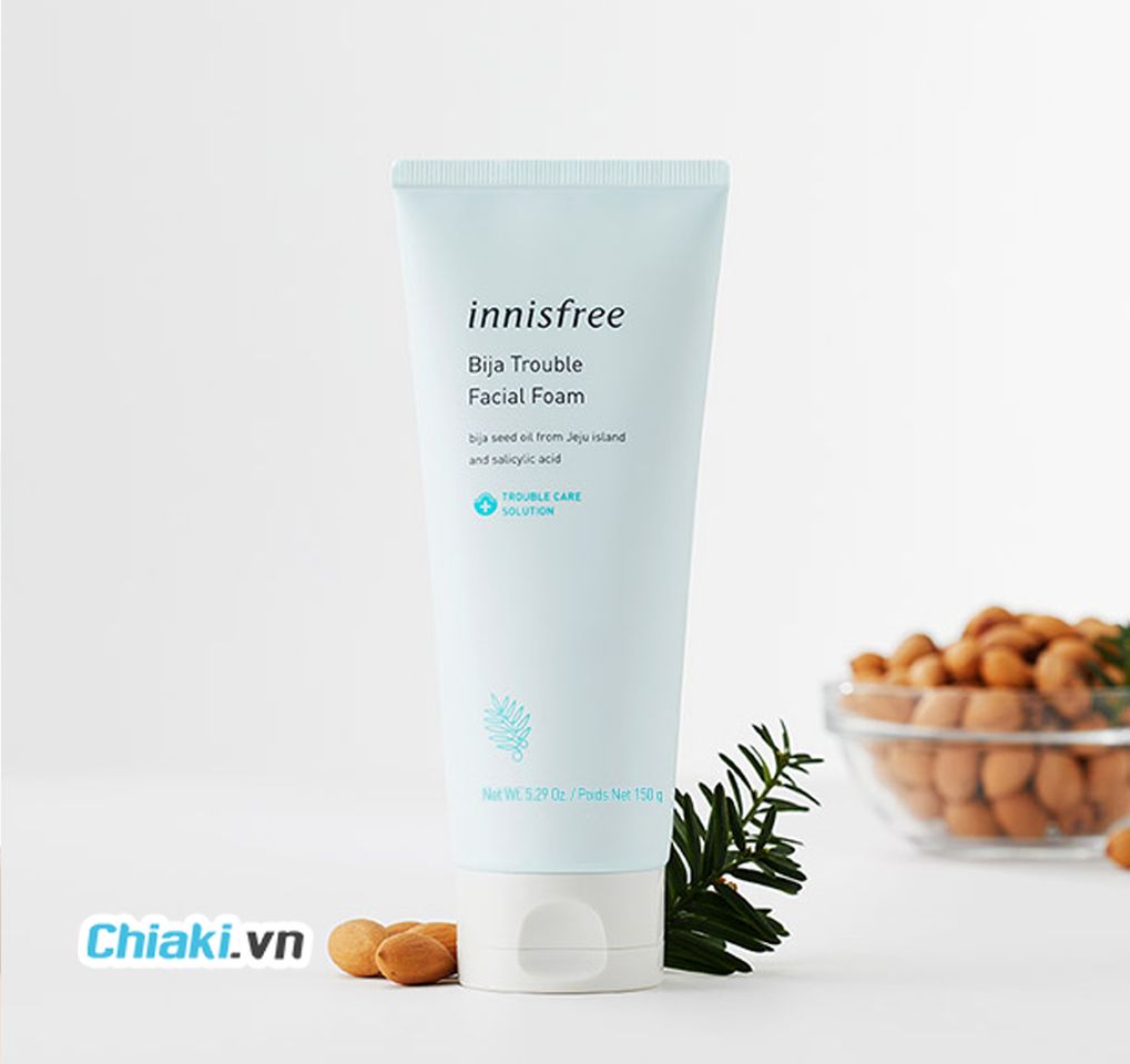 Sữa rửa mặt innisfree cho da kh&ocirc; mụn Bija Trouble Facial Foam
