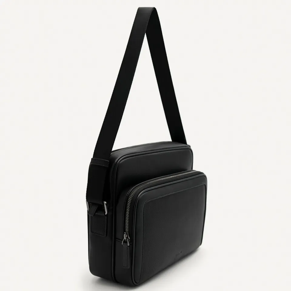Túi đeo chéo nam Pedro Porte Messenger Bag PM2-26320189 Black chất liệu da cao cấp