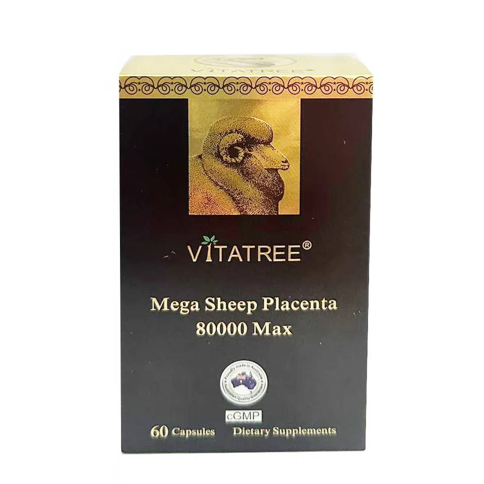 Viên uống đẹp da nhau thai cừu Vitatree Mega Sheep Placenta 80000 Max 