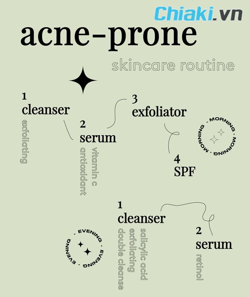 C&aacute;c bước skincare cho da dầu mụn