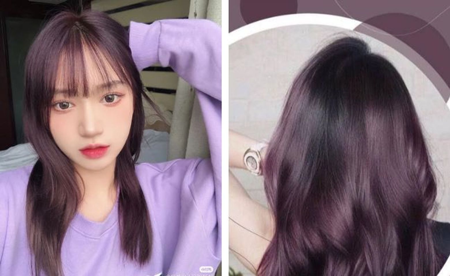 M&agrave;u t&oacute;c trắng da - t&iacute;m đen