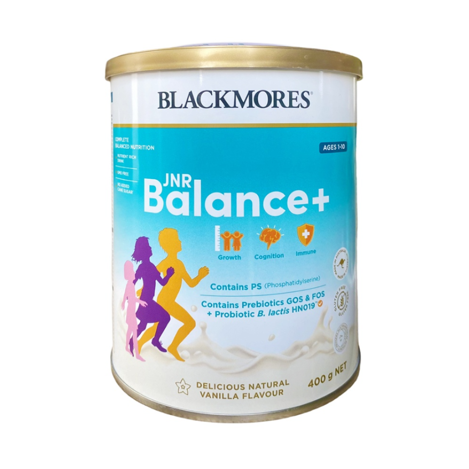 Sữa Blackmores JNR Balance+ hộp 400g cho bé từ 1 - 10 tuổi