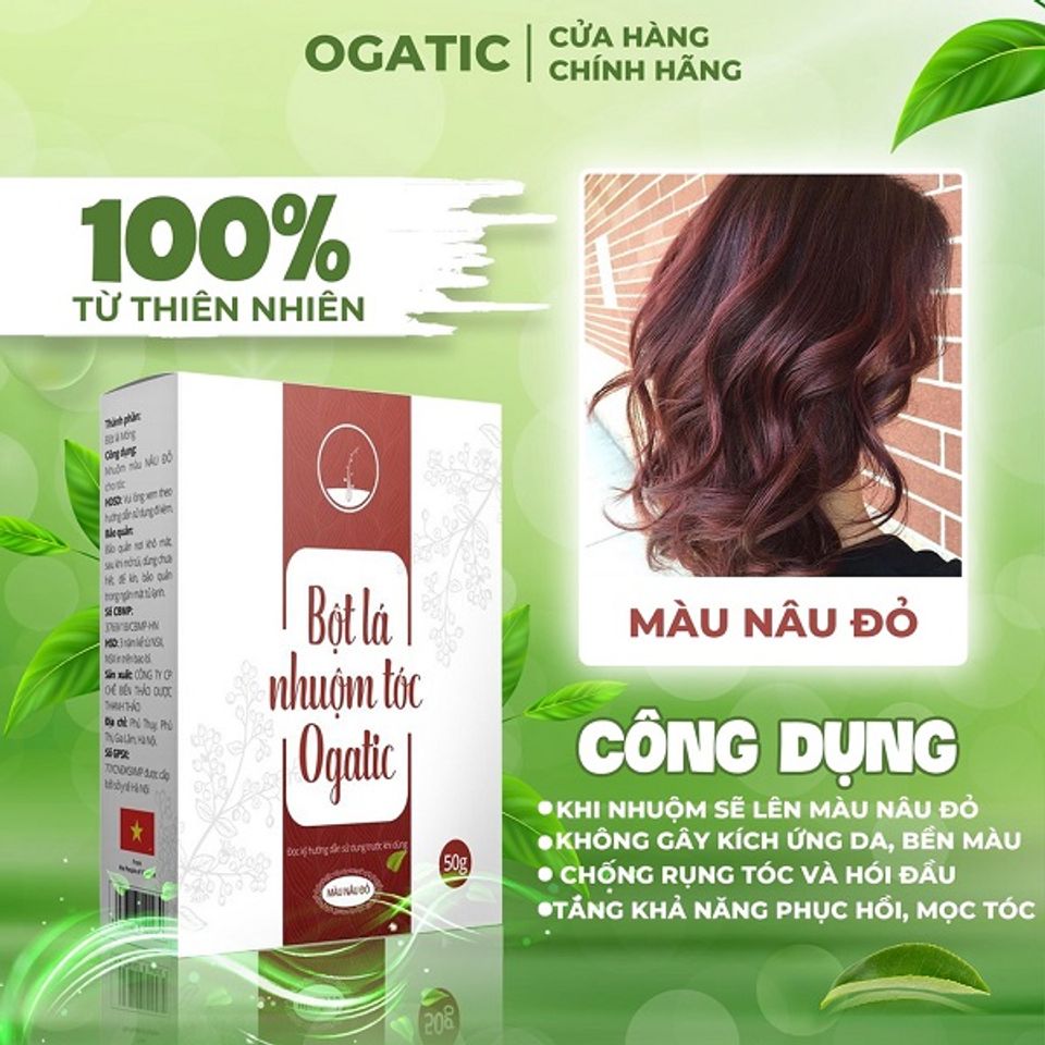 Bột thảo dược nhuộm t&oacute;c Ogatic