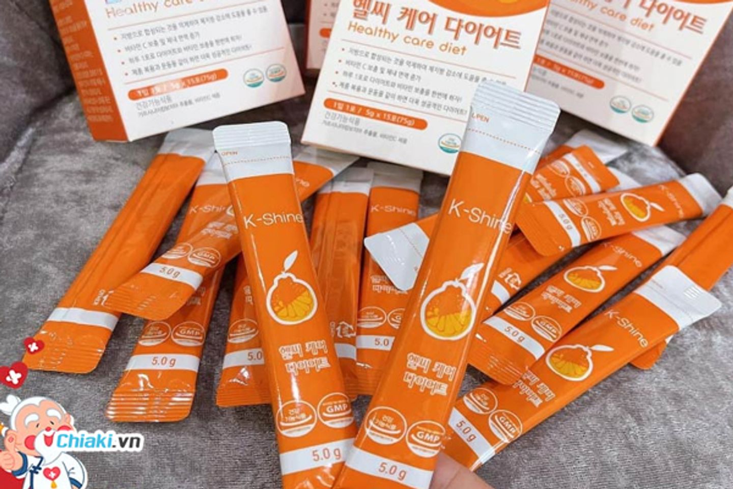 Bột Sủi Hỗ Trợ Giảm C&acirc;n, Trắng Da K-Shine Healthy Care Diet H&agrave;n Quốc