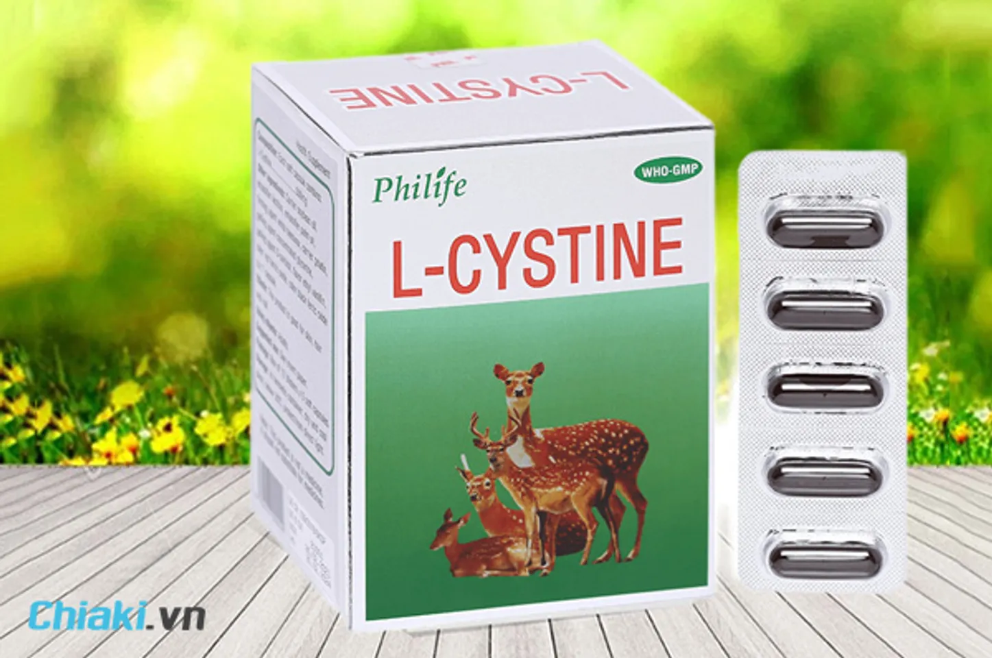 Viên uống trắng da L-Cystine 500mg tốt cho da, tóc và móng