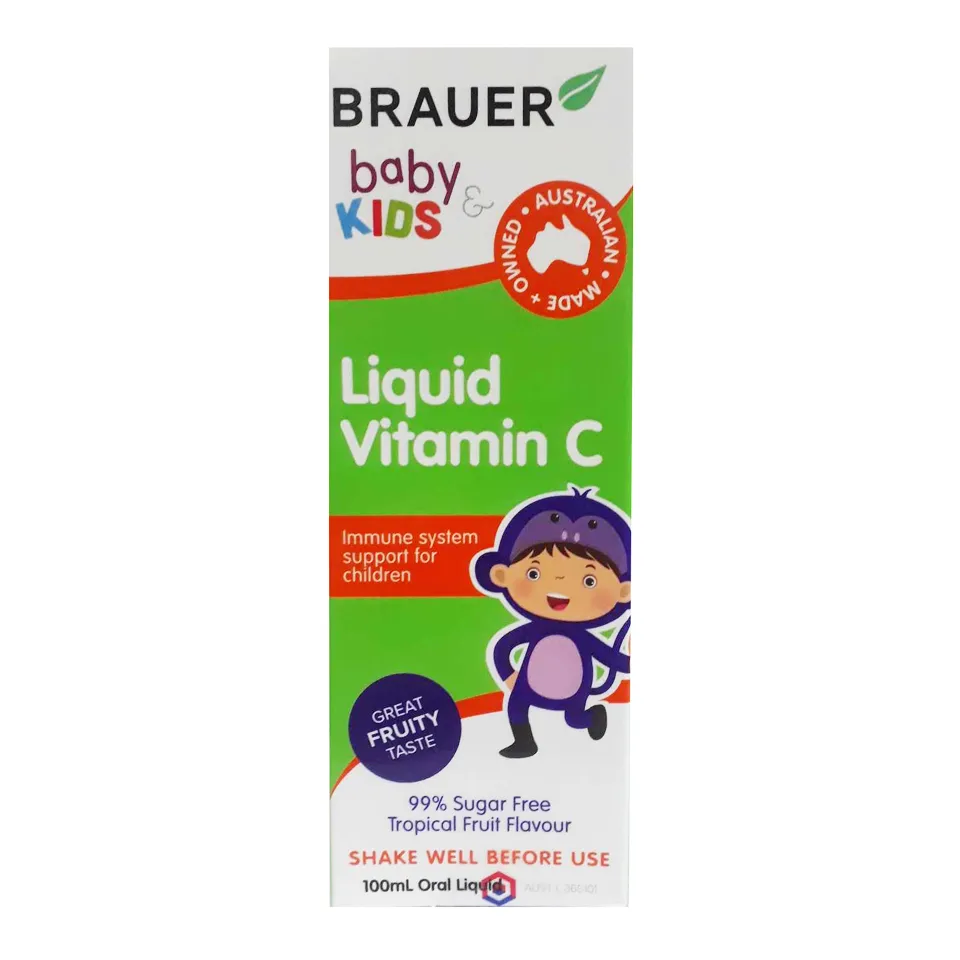 Brauer Baby Kid Liquid Vitamin C 100ml cho bé trên 1 tuổi (mẫu mới)
