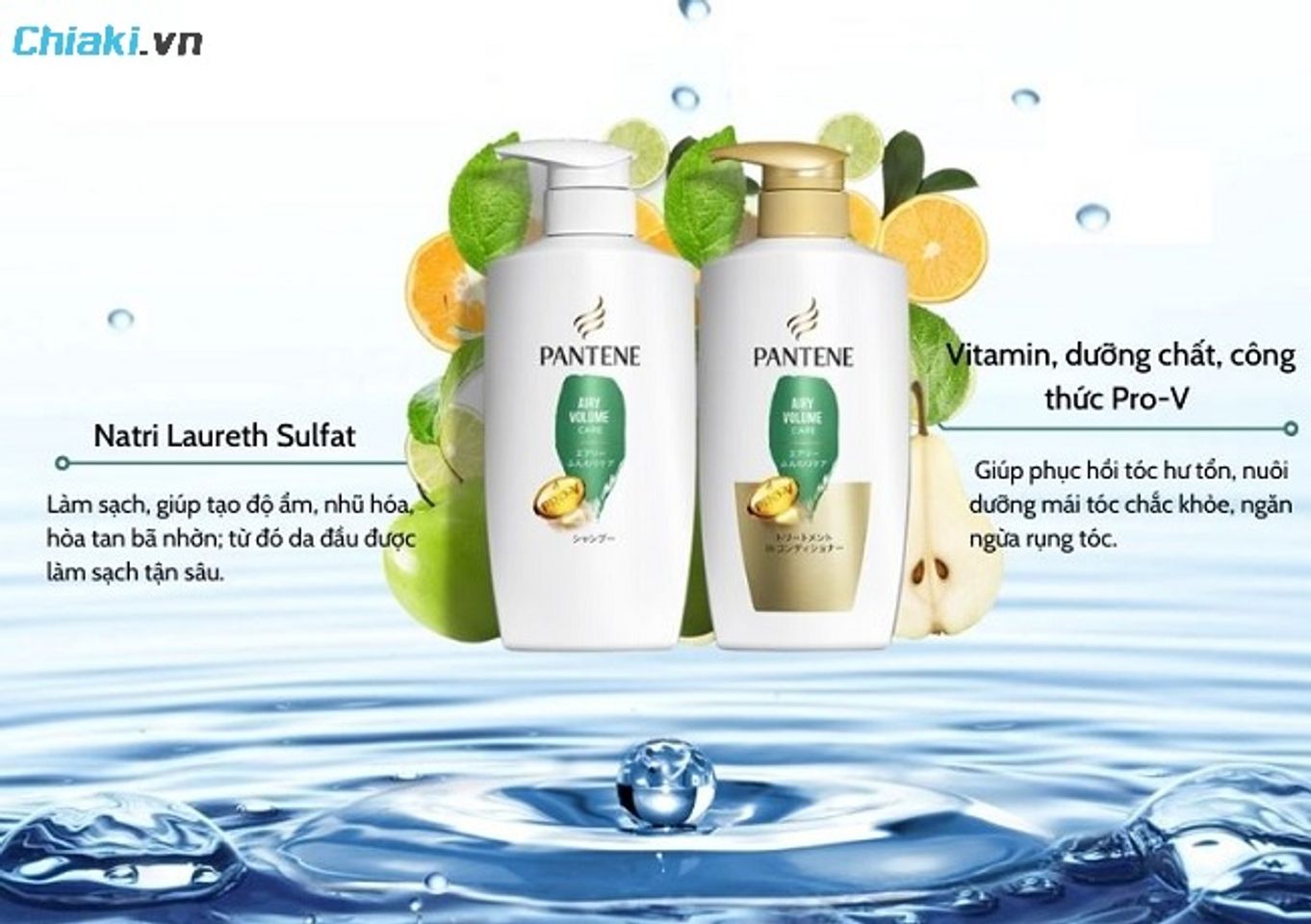 Dầu gội Pantene trị g&agrave;u Pro&ndash;V xanh l&aacute;