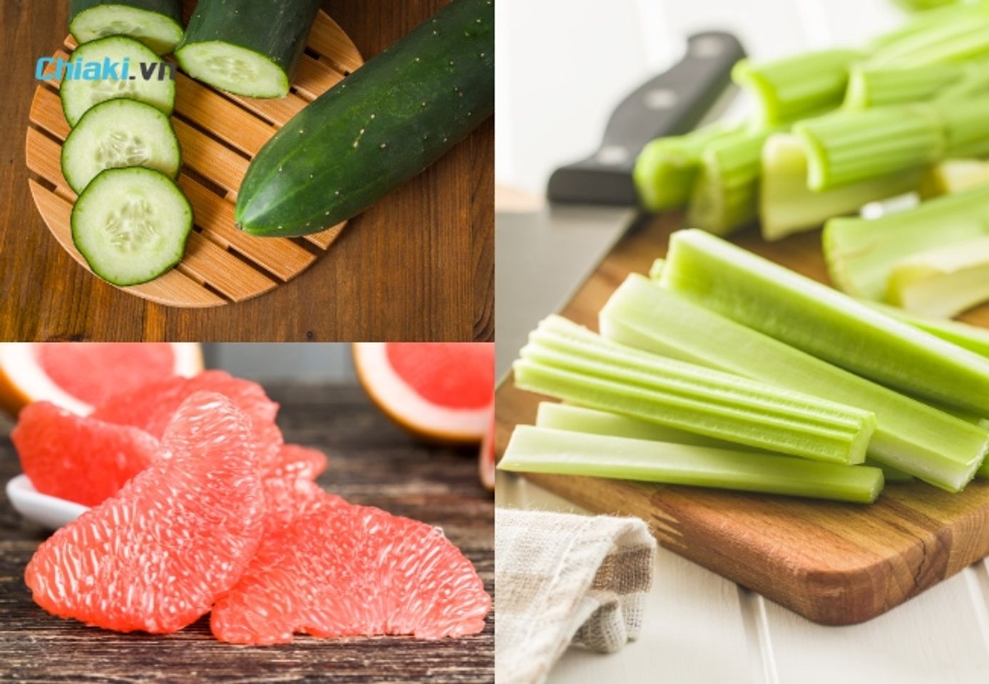 Giảm c&acirc;n cần t&acirc;y mix dưa chuột v&agrave; bưởi hồng