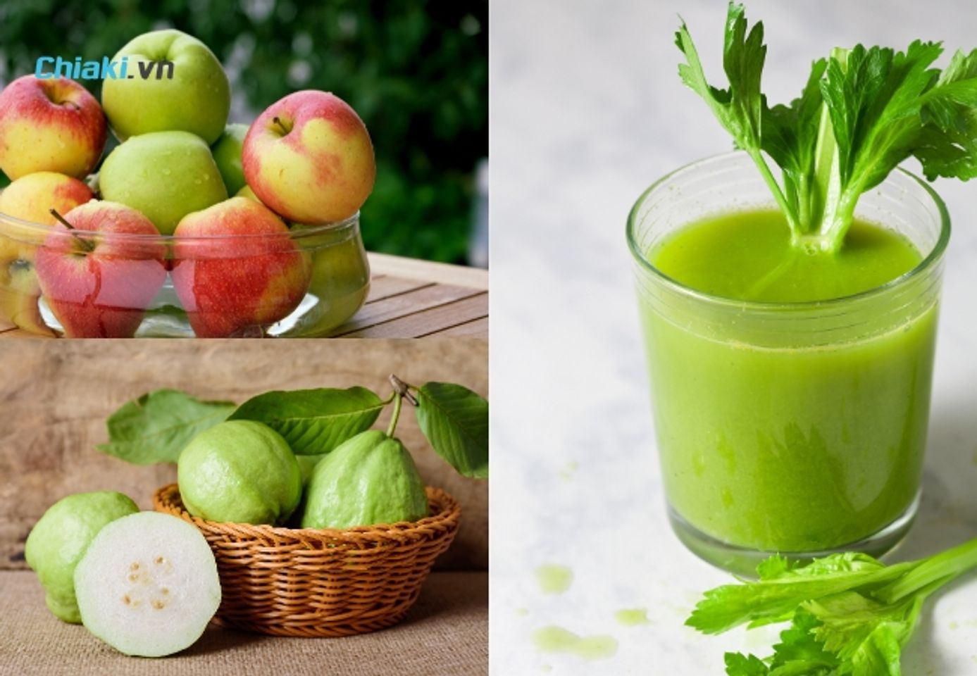 Giảm c&acirc;n c&ugrave;ng cần t&acirc;y, t&aacute;o v&agrave; ổi