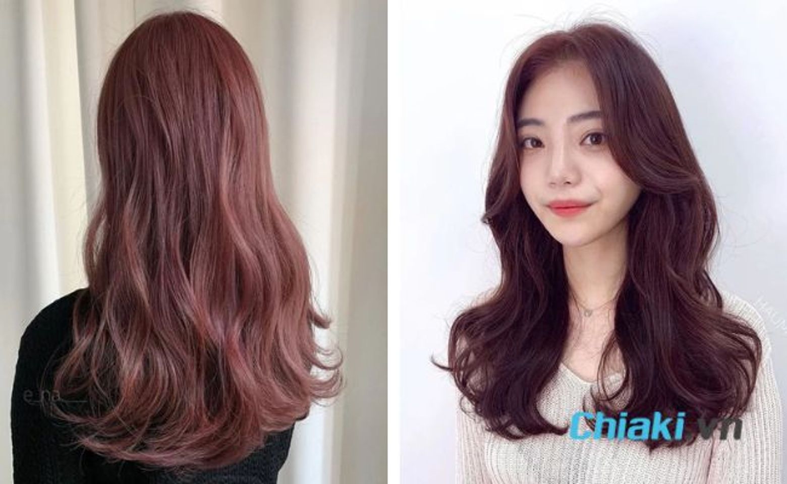 M&agrave;u t&oacute;c kh&ocirc;ng tẩy - N&acirc;u hồng t&iacute;m